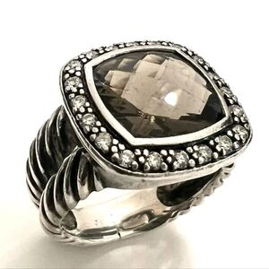 David Yurman Smoky Topaz And Diamond Ring